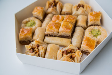 Oriental sweets with honey and nuts