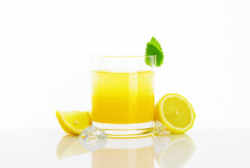 Glass of lemon juice drink