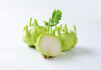 Fresh kohlrabi