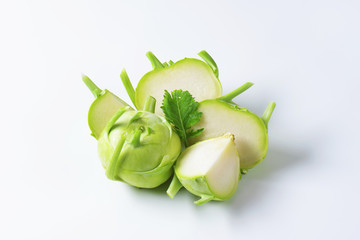 Fresh kohlrabi