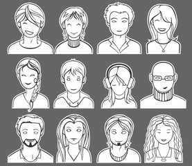 unrecognizable people faces