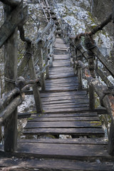 Old hand made bridge over river / Erma river, Bulgaria