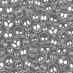 cute skulls pattern