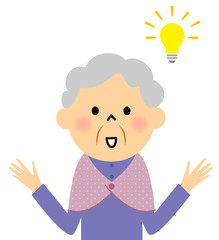 シニア おばあちゃん ひらめき