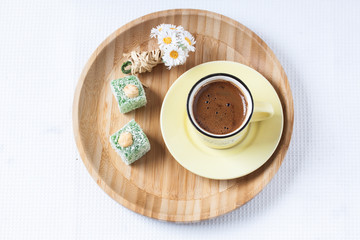 Turkish coffee with spring style