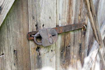  padlock on door