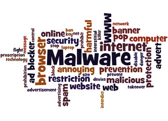 Malware, word cloud concept 5