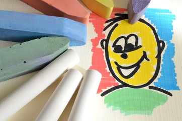 kreda i wesoły uczeń © Pio Si