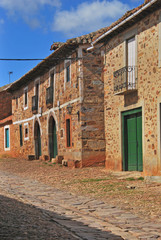 Fototapeta na wymiar typical street in Castrillo de los Polvazares