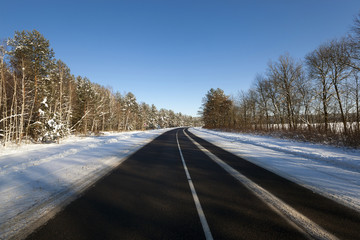 Snow covered road  