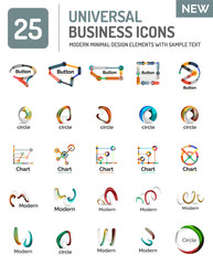 Collection of abstract company logo design concepts
