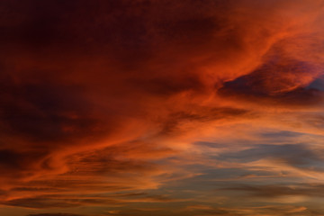 Beautiful bright sunset