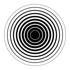 Black and white rings. Sound wave wallpaper. Radio station signa