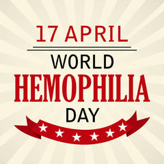 Vector illustration of a background for World Hemophilia Day.