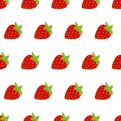 seamless of red strawberries 