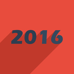 Flat icons modern design with shadow of New Year