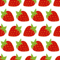 seamless of red strawberries 
