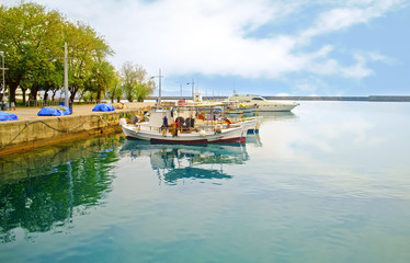 jetty at Navarinou road Kalamata Peloponnese Greece