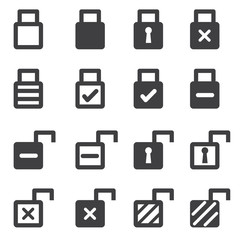 lock icon set