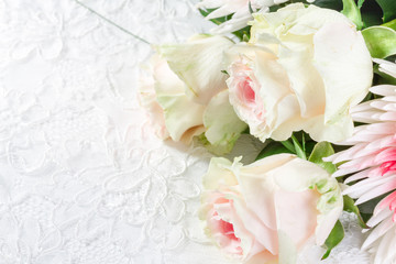 Obraz na płótnie Canvas Wedding background with roses