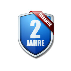 2 Year Warranty shield (non-English text - 2 Year Warranty)