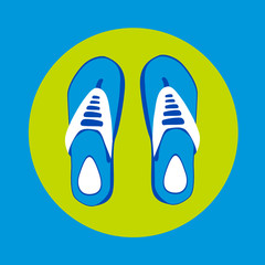 Flip Flops Icon Summer Slippers Foot Wear