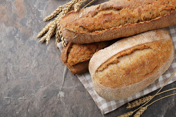 food background with breads