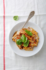 pasta with red sauce