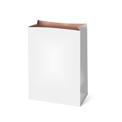 Vector white paper bag.