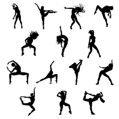 dance silhouettes set