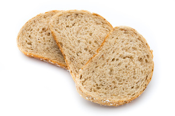 Bread isolated on the white background.