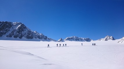 Fototapeta na wymiar Gletscher skitour