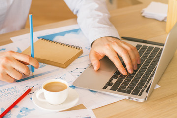 Businessman working at desk