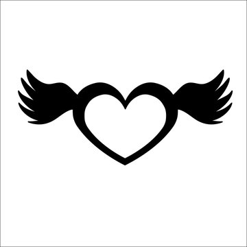 heart with black wings