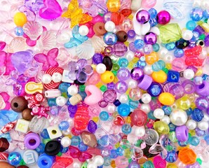 beads for the production of various decorations for young girls