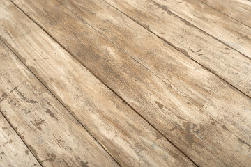 Old and shabby painted floor. Wooden planks texture background