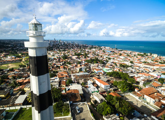 Aerial View of Lighthouse of Olinda, Brazil - obrazy, fototapety, plakaty