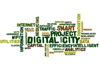 Digital City, word cloud concept 9