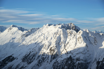 Panorama of the Austrian ski resort of Ischgl.
