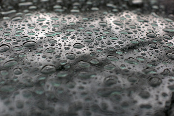 Rain drops on glossy background