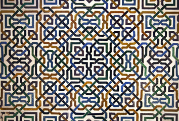 Alhambra tile detail - obrazy, fototapety, plakaty