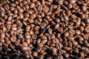 roasted coffee beans, can be used as a background