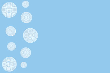 blue background with white circles