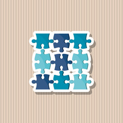 Puzzle icon design, vector illustration