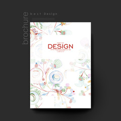 floral abstract vector brochure template. Flyer Layout