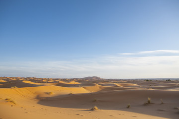 Fototapeta na wymiar Wind sand formations, Morocco