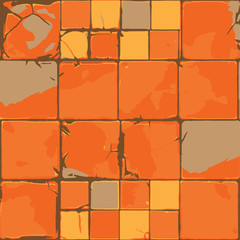 old cracked tiles vector