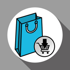 shopping cart and bag design , vector illustration