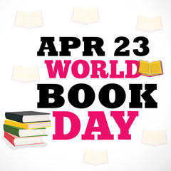 Vector illustration of World Book and Copyright Day