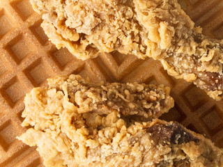rustic southern american comfort food chicken waffle